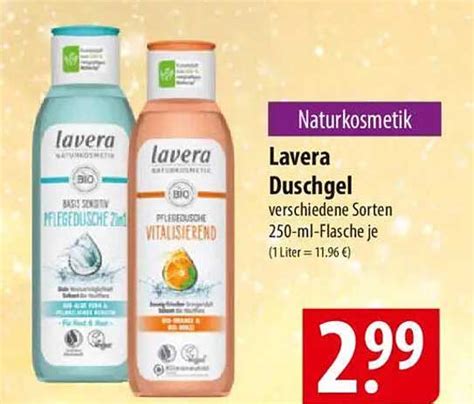 Auswahl verschiedener Lavera Duschgel-Varianten