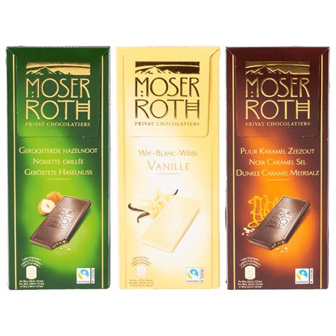 Auswahl verschiedener MOSER ROTH Schokoladentafeln