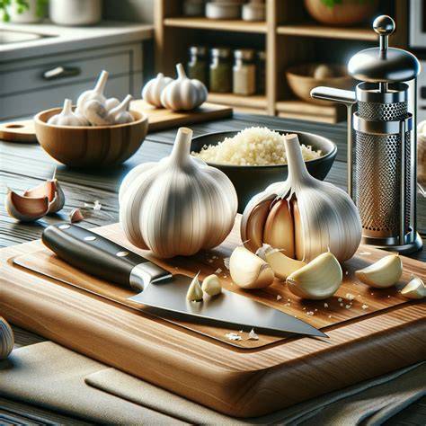 Auswahl von frischem Knoblauch
