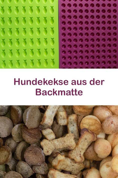 Backmatte mit gefüllten Mulden für Hundekekse