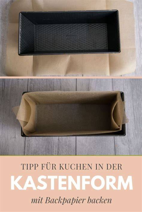 Backpapier passend zugeschnitten in Kastenform