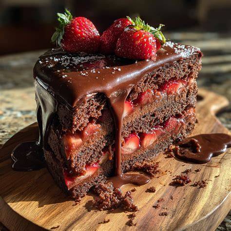 Backrezept Schokolade-Erdbeer-Torte