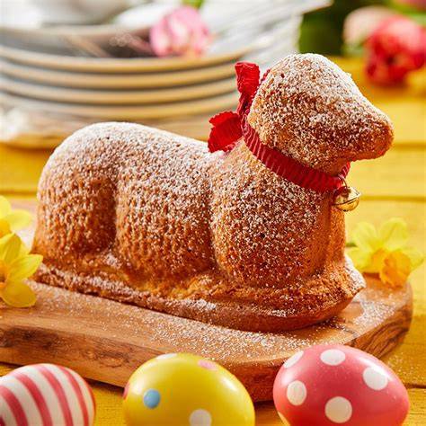 Backschritte eines klassischen Osterlamms