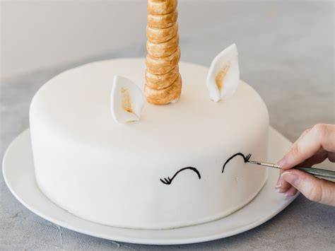 Backset Einhorn mit Fondant, Lebensmittelfarben und Anleitung