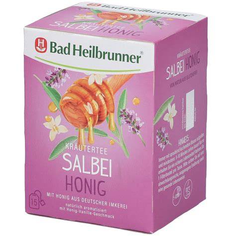 Bad Heilbrunner Salbei Honig Tee Verpackung und Tasse Tee