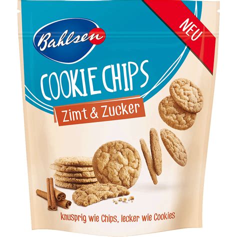 Bahlsen Cookie Chips Zimt und Zucker - Produktbild und Verpackung
