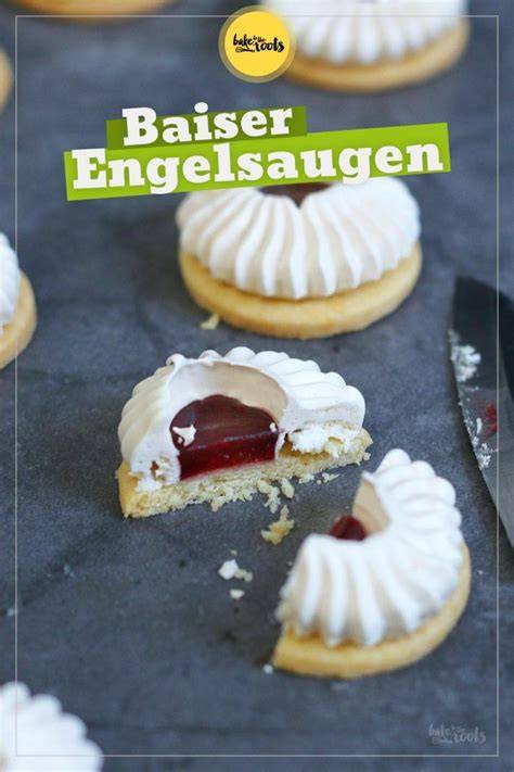 Baiser‑Engelsaugen mit Himbeermarmelade