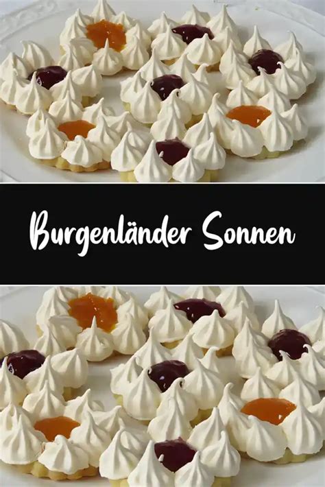 Baiserhaube mit Spritztülle auf Burgenländer Sonnen spritzen