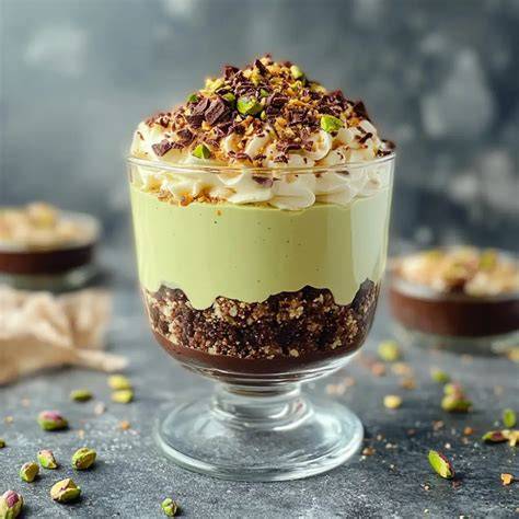 Baklava Dessert im Glas mit Pistazien