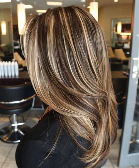Balayage-Technik mit honigblonden Strähnen