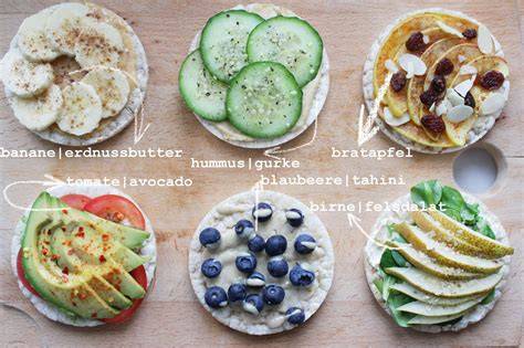 Ballaststoffreiche Toppings für Reiswaffeln