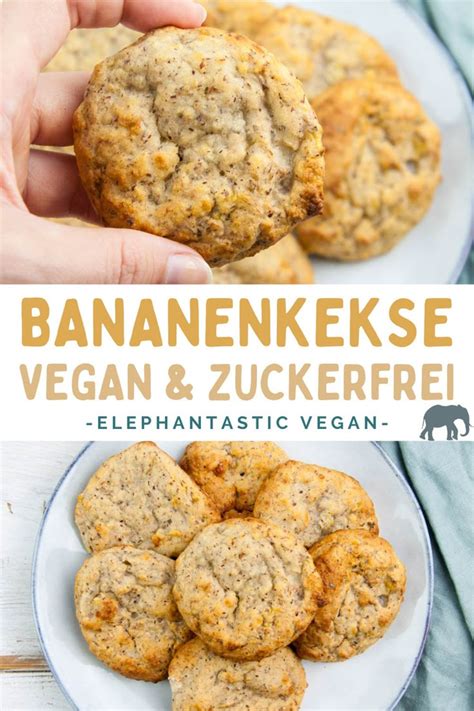 Banane als Bindemittel für zuckerfreie und vegane Kekse