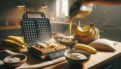 Banane und Waffeleisen