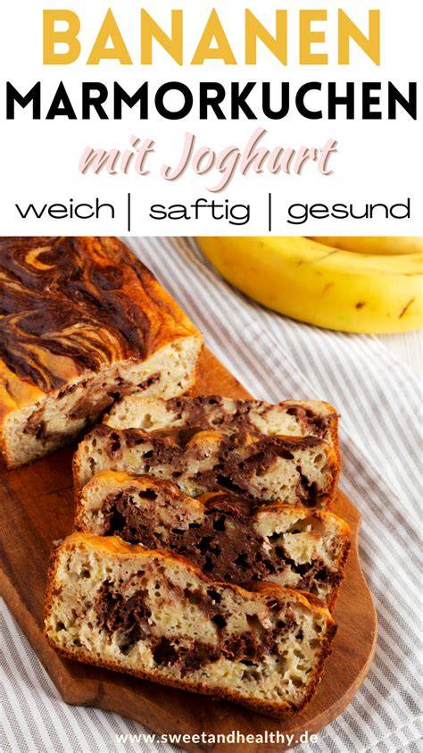 Bananen-Marmorkuchen mit zuckerfreier Glasur