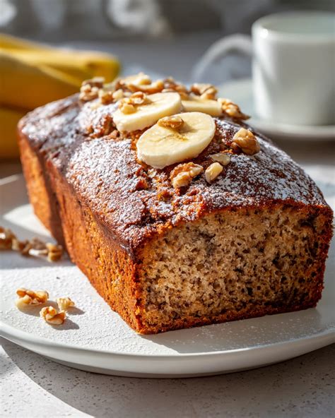 Bananenbrot angeschnitten: saftige Krume
