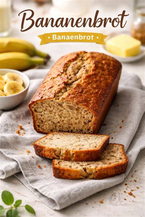 Bananenbrot frisch aus dem Ofen angeschnitten