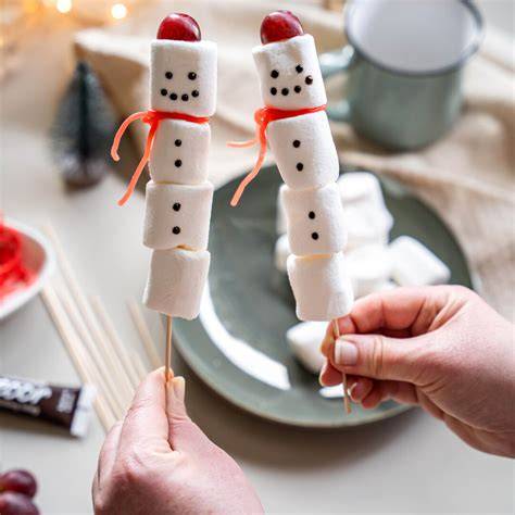 Bastelschritte für Marshmallow-Schneemann-Löffel