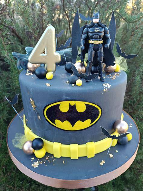 Batman Torte Dekoration Nahaufnahme