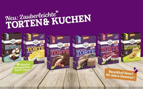 Bauckhof Produktvielfalt: Demeter-Kuchen und Torten