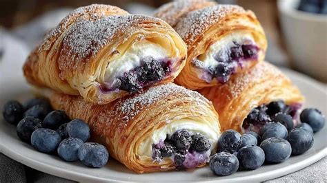 Becher mit körnigem Frischkäse und Blaubeeren