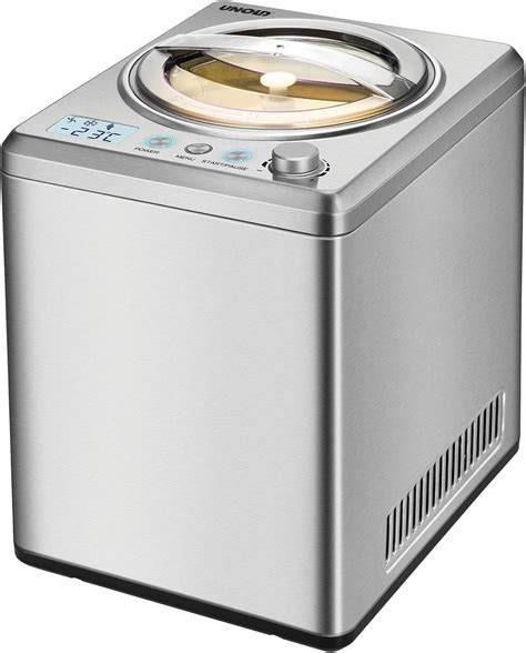 Bedienfeld und LCD-Display der Unold 48880 Eismaschine