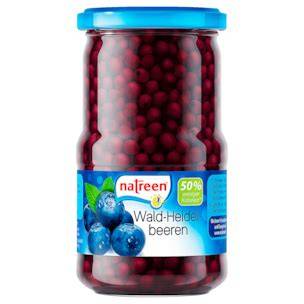 Beeren-Gelee im Glas mit frischen Heidelbeeren - Schema der Schichten