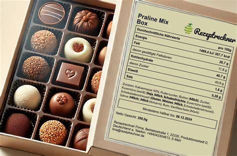 Beispiel: Lebensmitteletikett für Pralinen