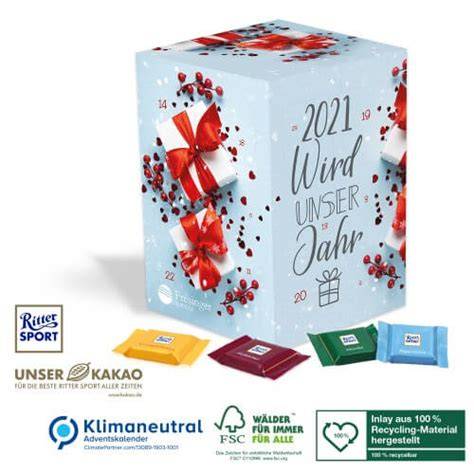 Beispiel: Werbe-Adventskalender mit Firmenlogo