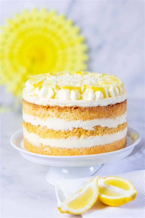 Beispiel: Zitrone-Mohn Torte mit Lemon Curd (Detailfoto)