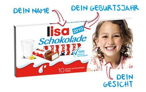 Beispiel Vorder- und Rückseite personalisierte Kinder Schokolade Postkarte