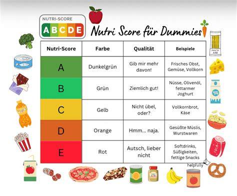 Beispiel für eine Lebensmittelampel und Klimascore