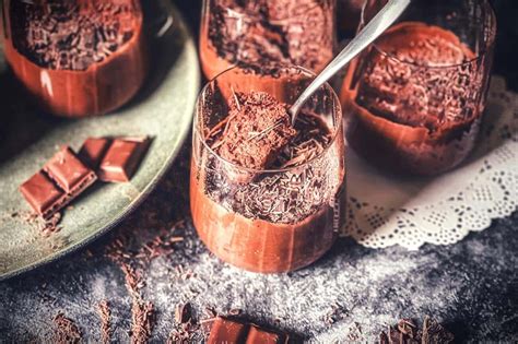 Beispiel-Dekorationen für Mousse au Chocolat