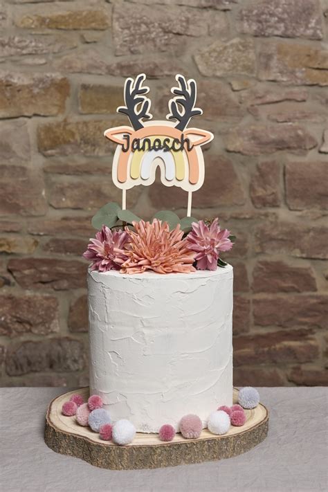 Beispiel-Varianten von Cake Toppern aus Papier, Holz und Acryl