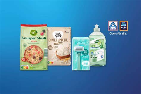 Beispielbild: Vergleich Standard- und Gourmet-Verpackung Aldi-Produkte