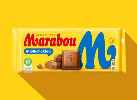 Beispielhafte Marabou Lakritz-Tafeln - Verpackungsdesign
