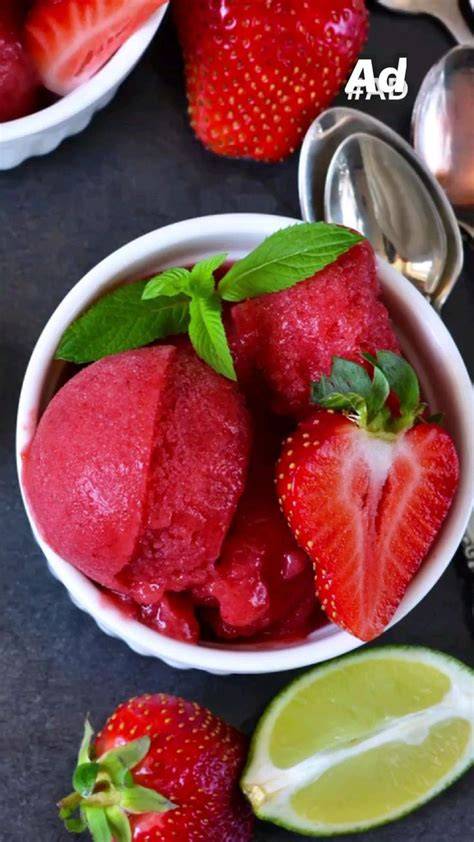 Beispielrezepte: Erdbeereis, Frozen Yogurt, Sorbet