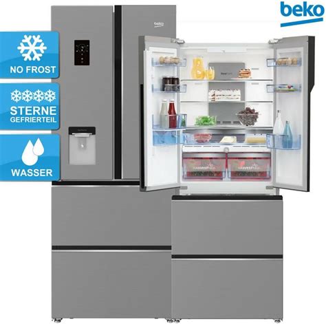 Beko Side-by-Side Kühlschrank mit Wasserspender und Eiswürfelbereiter