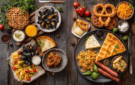 Belgische, deutsche und tschechische Waffelarten im Vergleich