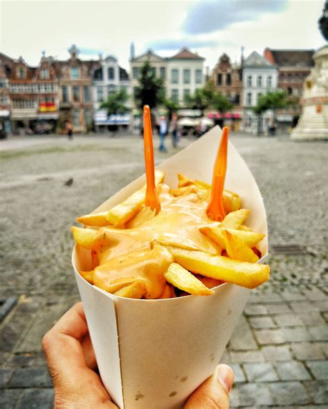 Belgische Pommes und ihre typischen Saucen, Infografik
