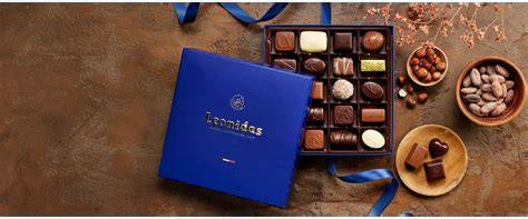 Belgische Pralinen-Auslage: Godiva, Neuhaus, Leonidas
