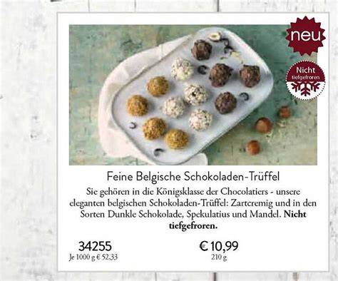 Belgische Schokoladen-Trüffel, Geschenkverpackung und Serviervorschlag