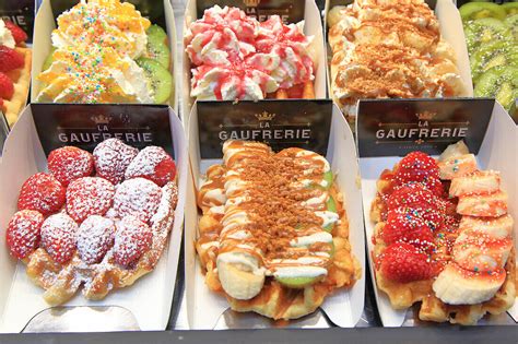 Belgische Waffelstände in Brüssel