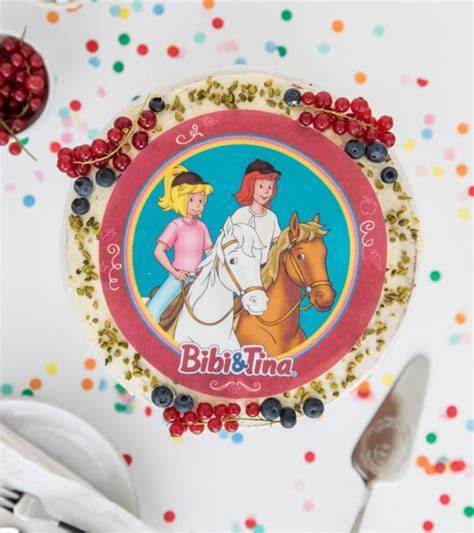 Bibi und Tina Motivtorte auf einem Kindergeburtstag