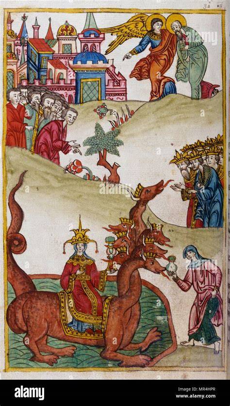 Biblische Darstellung des roten Drachen, Offenbarung des Johannes