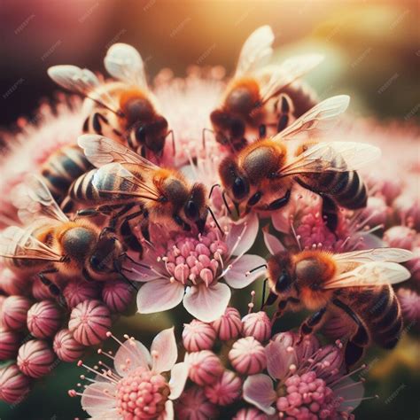 Bienen beim Sammeln von Nektar