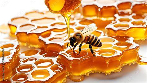 Bienen und Übertragung der Sporen in Honig