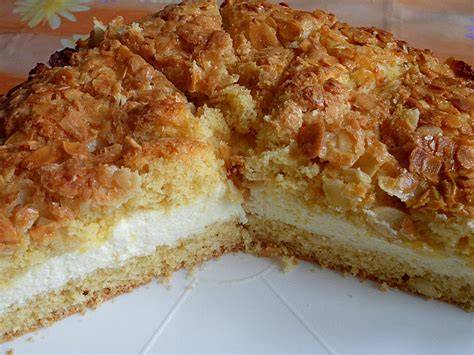 Bienenstich ohne Hefeteig frische Creme