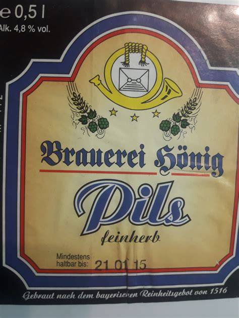 Bierauswahl der Brauerei Hönig: Festbier, Maibock, Pils, Zwickl, Rauchbier, Posthörnla