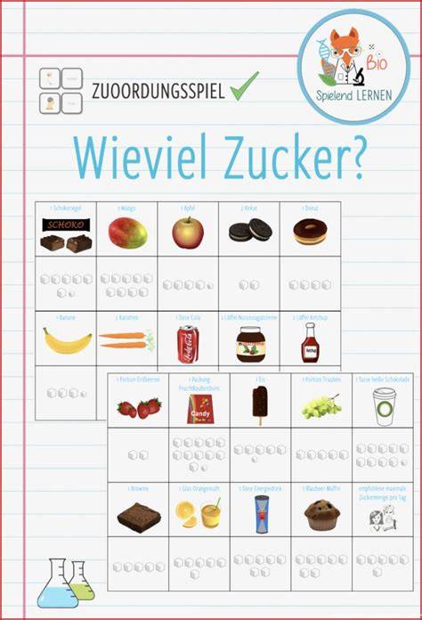 Bild: Arbeitsblätter und Literatur für Zucker-Experimente