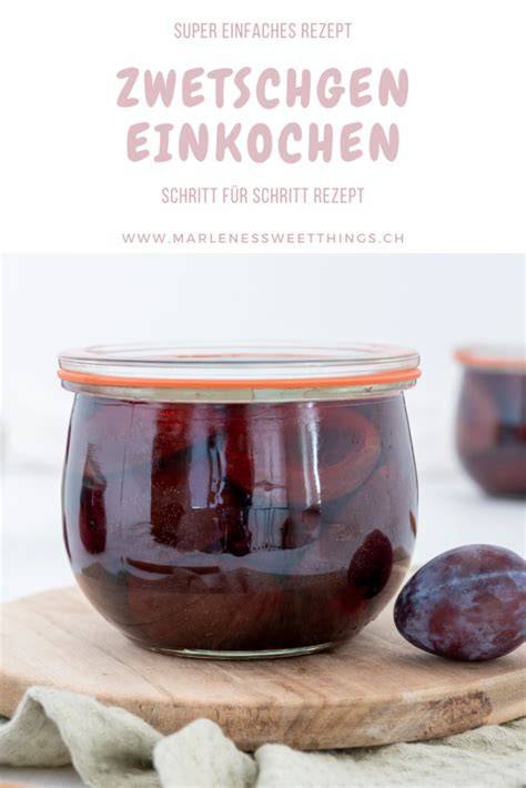 Bild: Einkochen von Zwetschgen - Gläser im Wasserbad